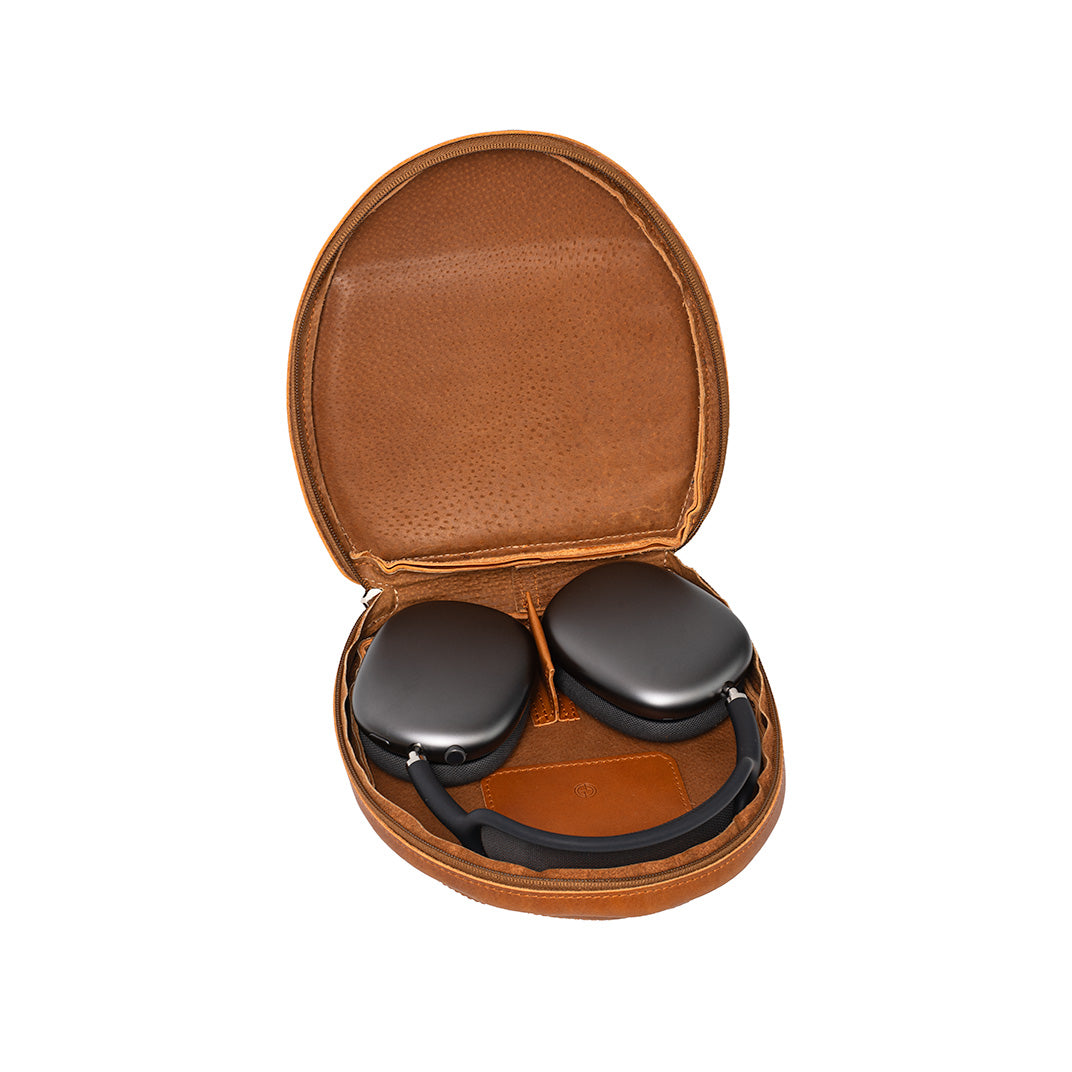 Leather Case for AirPods Max (Tan)-2